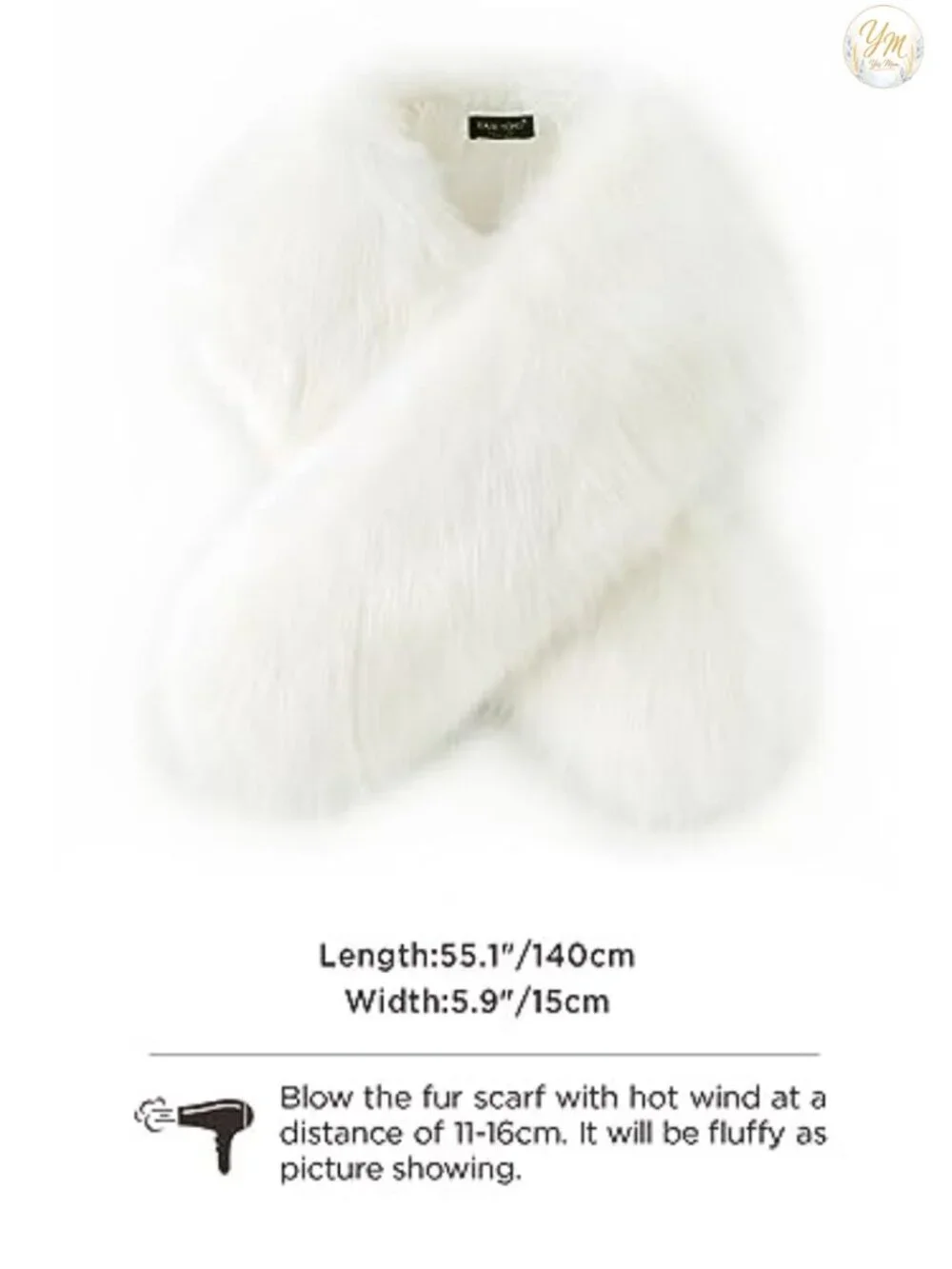 Faux Fur Shawl Wrap Winter Bridal Party Cover Up